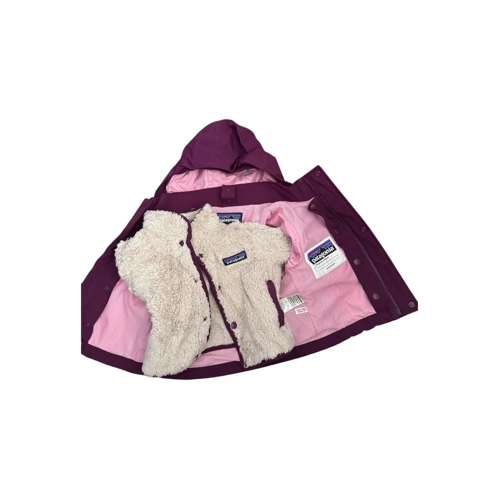 Patagonia Baby All‎ Seasons 3-in-1 Jacket Purple Hooded Fleece Lined 3-6m NEW